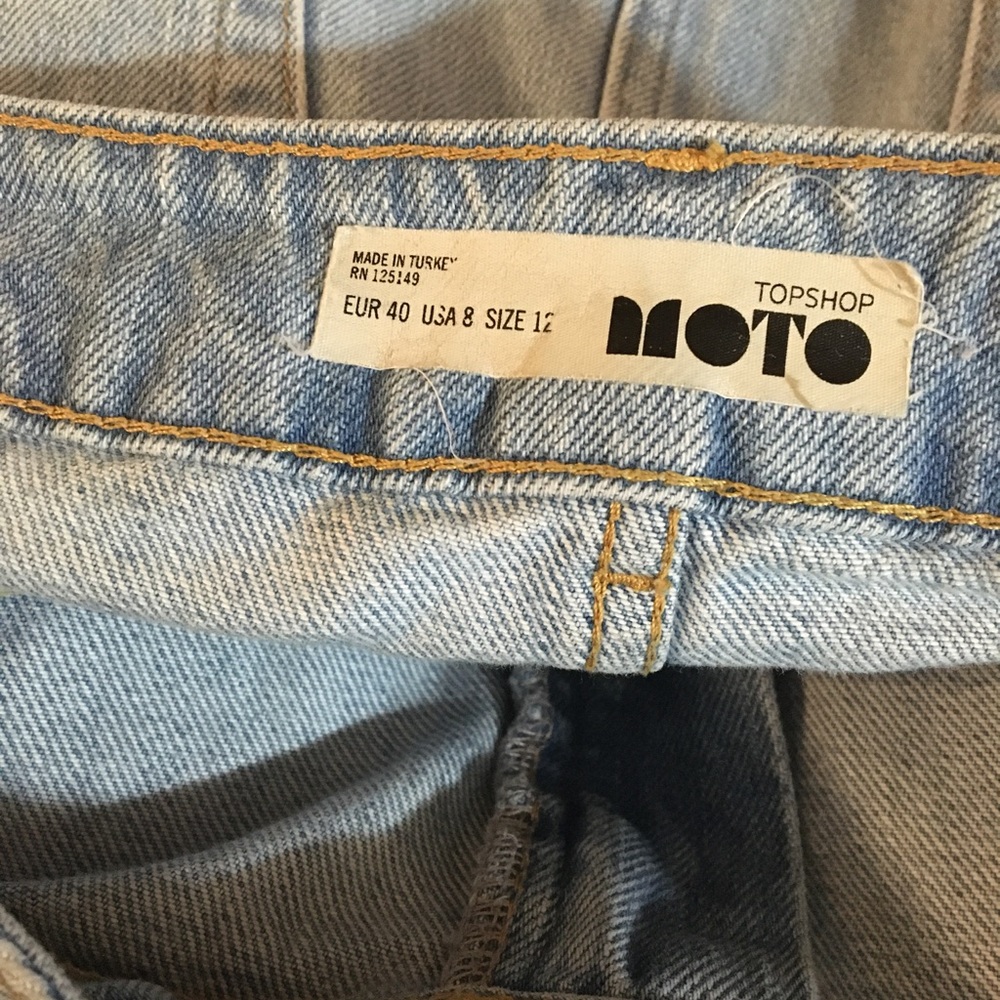 TopShop Moto Midi Jean Skirt - Picture 3 of 5